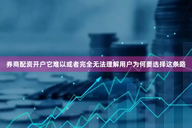 券商配资开户它难以或者完全无法理解用户为何要选择这条路
